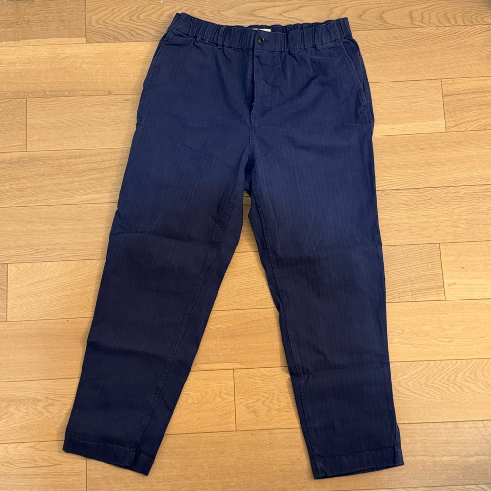 Todd Snyder Elastic Waist Pants - M - Navy Blue